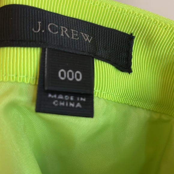 JCrew size 000 lime green pleated skirt - Picture 2 of 4